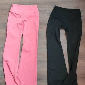 Kids Pink and Black Leggings